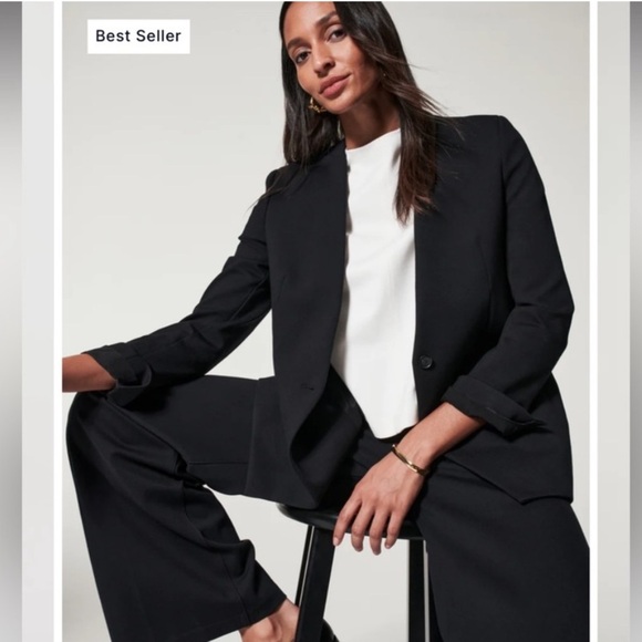 Womens Spanx The Perfect Oversized Black Blazer - Picture 1 of 8
